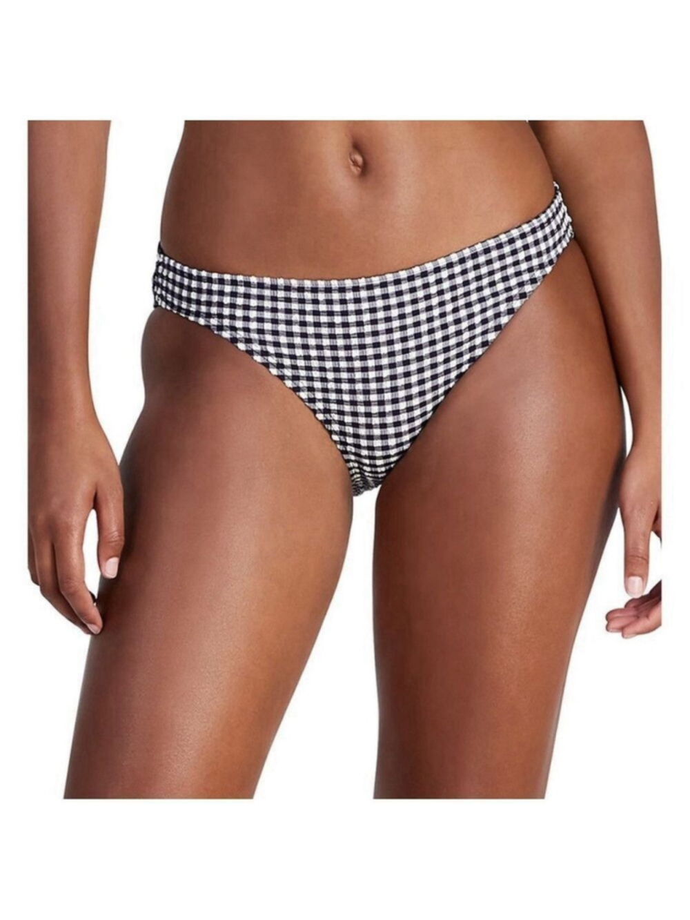 Kate Spade New York Women's Classic Check-Print Bikini Bottoms, Size XS. NWT!